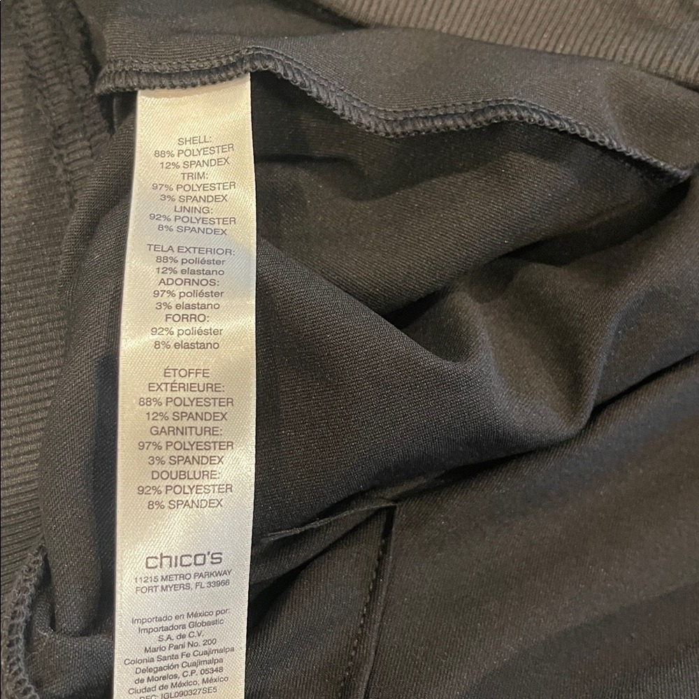 Zynergy by Chico's Black Skirt Skort Zipper Pockets 4 Plus Size - Picture 10 of 10